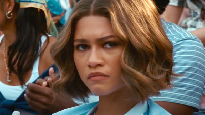 Zendaya as Tashi, unhappy with the men in her life in Challengers