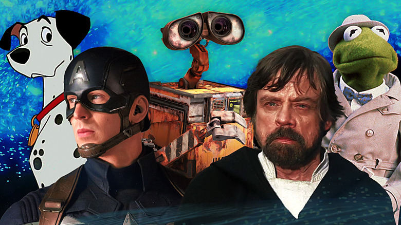 101 Dalmatians, Captain America: The Winter Soldier, WALL-E, The Last Jedi, and The Great Muppet Caper