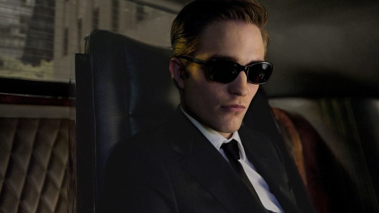 Eric Packer (Robert Pattinson) sits in his fancy limo in Cosmopolis