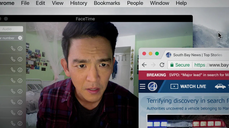 David Kim (John Cho) digitally searches for his daughter in Searching