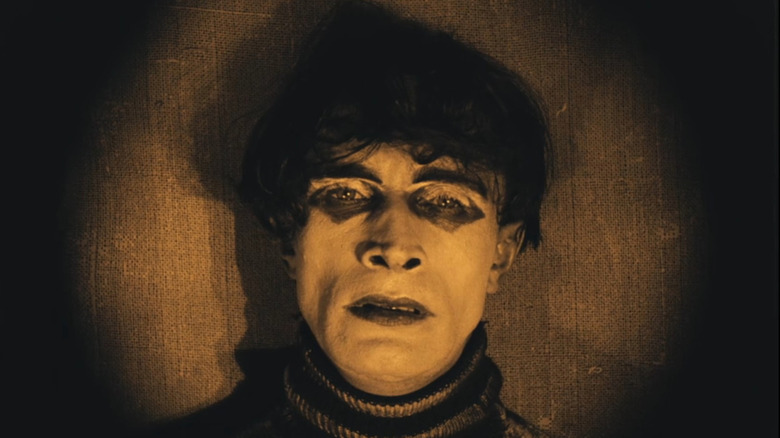Cesare (Conrad Veidt) waking up in The Cabinet of Dr. Caligari