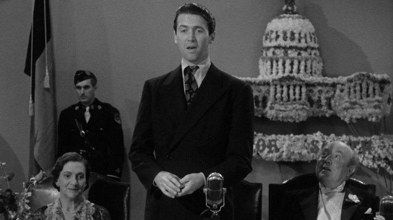 Jefferson Smith (James Stewart) makes a speech in Mr. Smith Goes To Washington