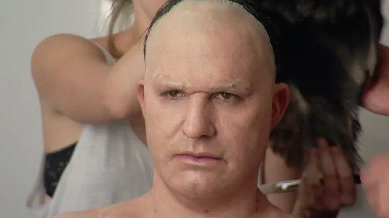 Nathan Fielder wearing heavy prosthetics in Nathan For You