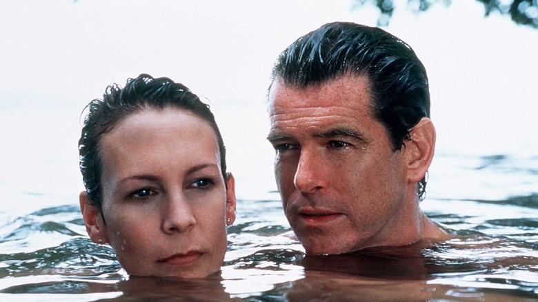 Pierce Brosnan Jamie Lee Curtis swimming Tailor of Panama