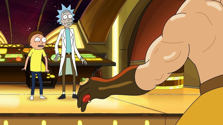 Rick and Morty confronting the six-pact Story Lord