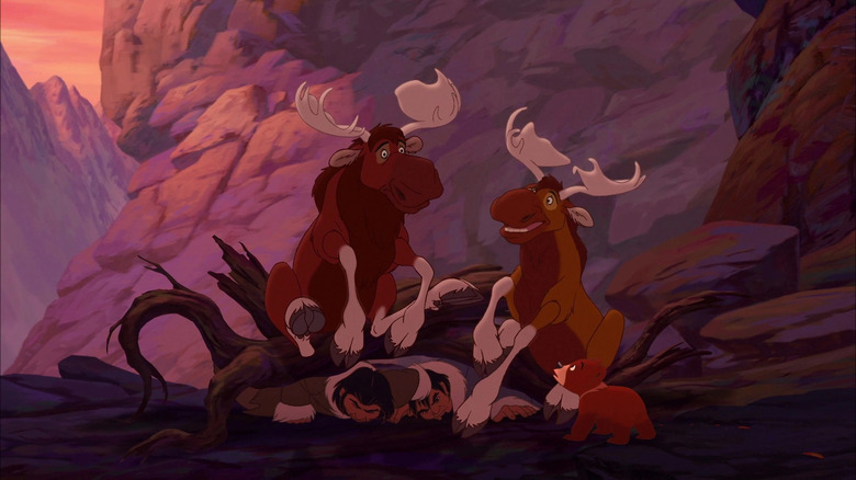Rick Moranis and Dave Thomas voice moose duo Rutt and Tuke in Brother Bear