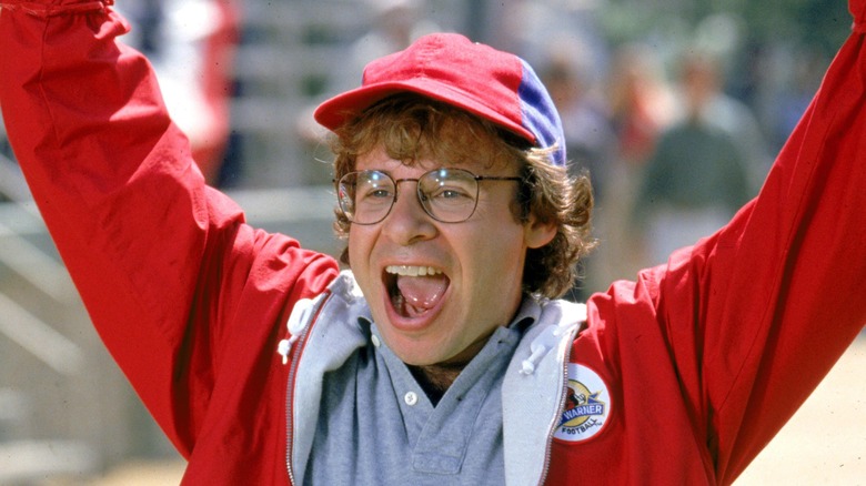 Rick Moranis as Danny O'Shea celebrates a touchdown in Little Giants