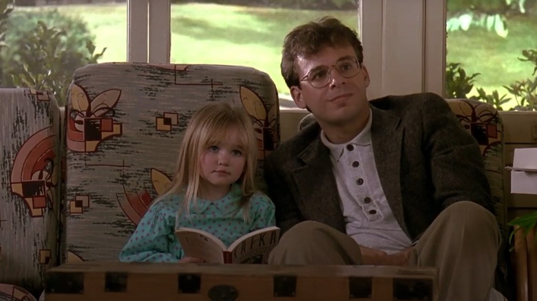 Rick Moranis as Natan in Parenthood encourages his young daughter to read Kafka