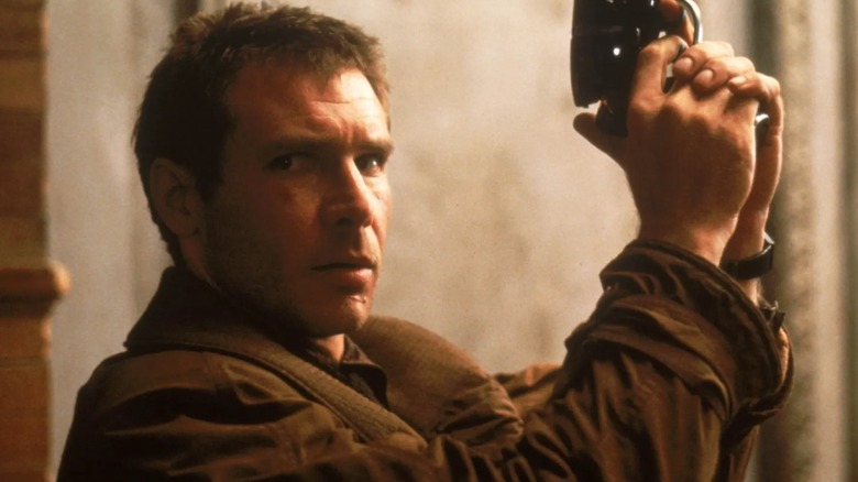 Deckard (Harrison Ford) is Replicant hunting in Blade Runner