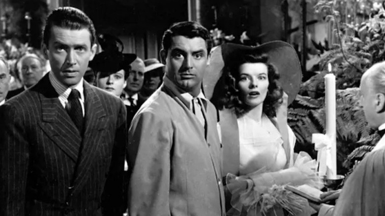 Jimmy Stewart with Cary Grant and