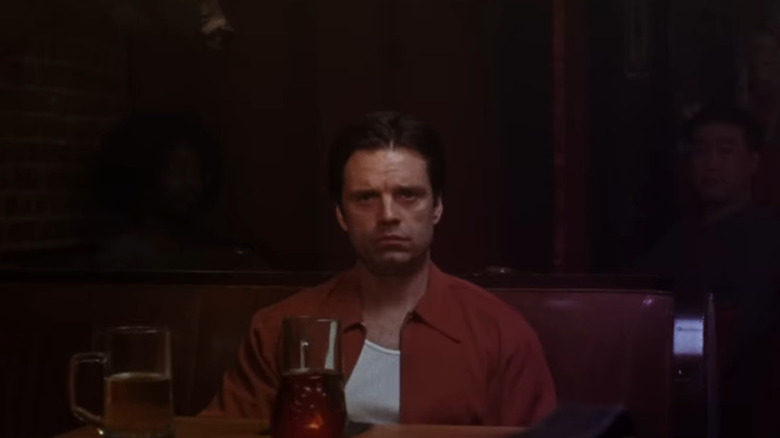 Edward (Sebastian Stan) fuming at bar in A Different Man