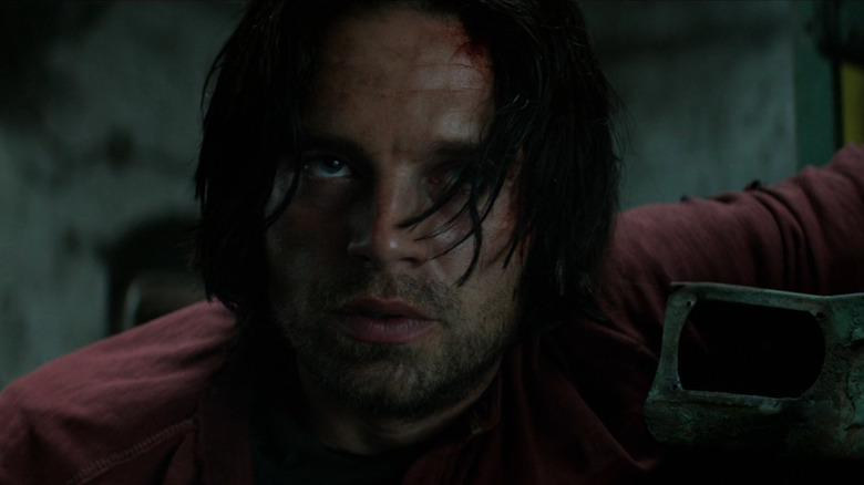 Bucky (Sebastian Stan) looking worse for wear in Captain America: Civil War