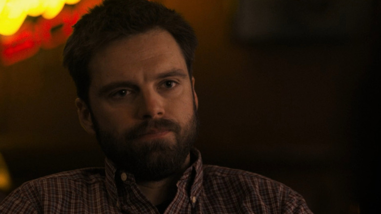 Chris (Sebastian Stan) looking serious in Destroyer
