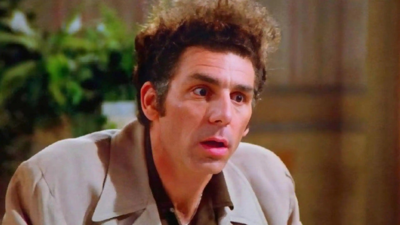 Michael Richards as Cosmo Kramer looks stunned on Seinfeld