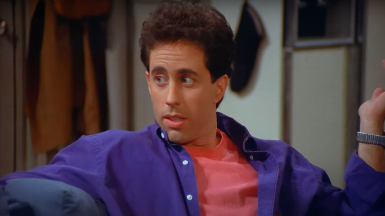 Jerry Seinfeld hangs out on Seinfeld