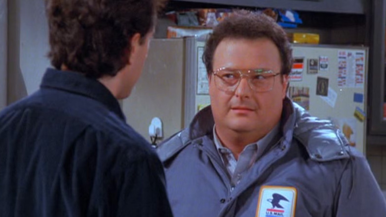 Wayne Knight as Newman talks to Jerry Seinfeld on Seinfeld