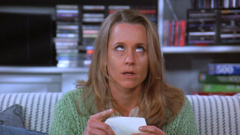 Heidi Swedberg as Susan Ross looks ill on Seinfeld