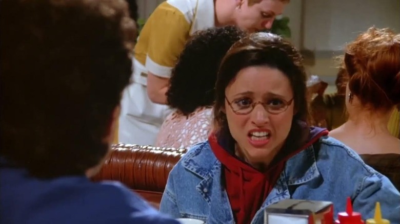 Elaine (Julia Louis-Dreyfus) realizes she resembles George in Seinfeld