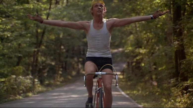 Dennis Christopher as Dave, biking in Breaking Away