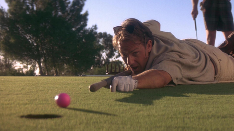 Kevin Costner as Roy, playing unorthodox golf in Tin Cup