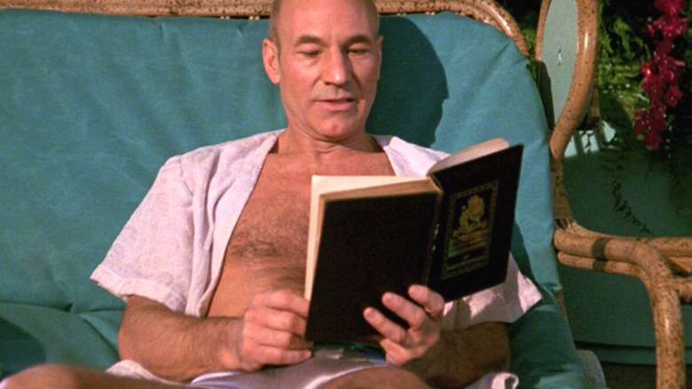 Picard reads on Risa