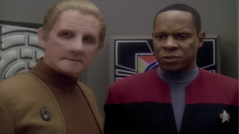 Star Trek: Deep Space Nine's Odo and Sisko looking upset