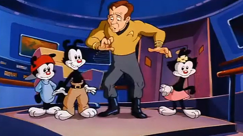 Captain Kirk looking at the Animaniacs