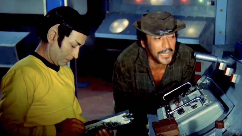 Ömer (Sadri Alışık) on the USS Enterprise in Ömer the Tourist in Star Trek