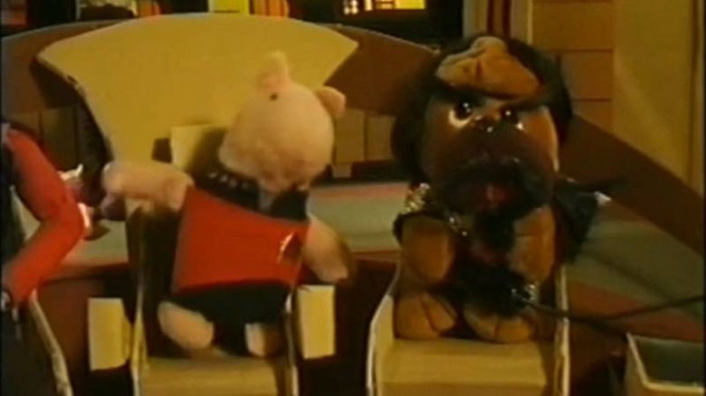 Stuffed animals recreating Star Trek on The Adam & Joe Show