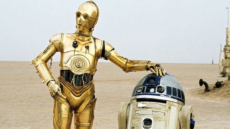 C-3PO pets R2-D2