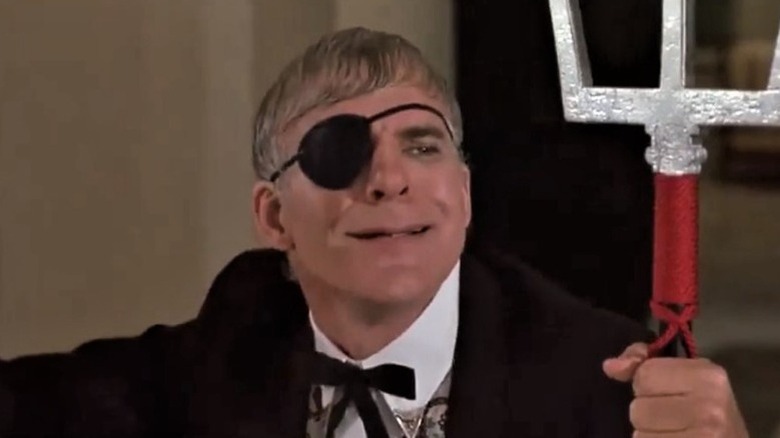 Freddy with eye patch and pitchfork Dirty Rotten Scoundrels