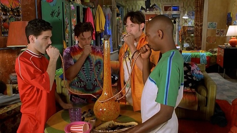 Thurgood and his friends smoke together