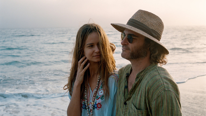 Katherine Waterston and Joaquin Phoenix