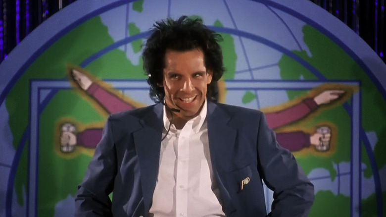 Tony Perkis (Ben Stiller) gives a speech in Heavyweights