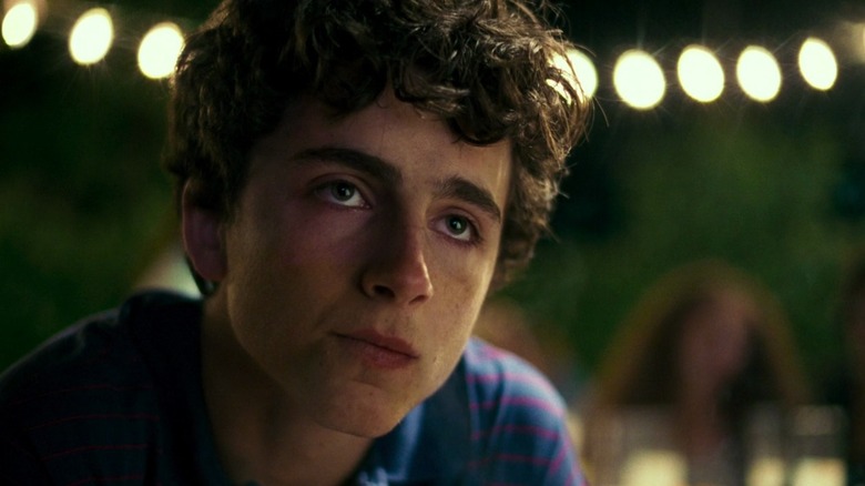 Timothee Chalamet as Elio looking sad in Call Me By Your Name