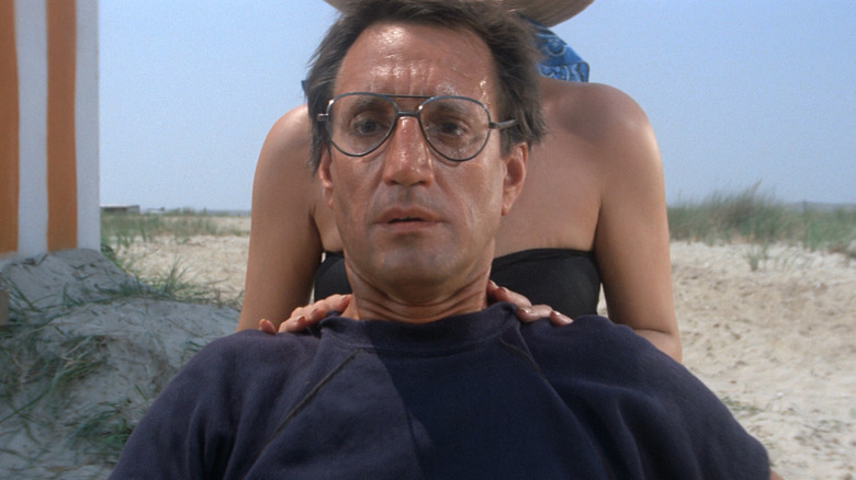 Roy Scheider as Martin looking terrified in Jaws