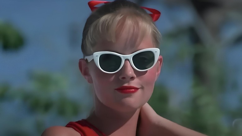 Marley Shelton as Wendy wearing sunglasses in The Sandlot
