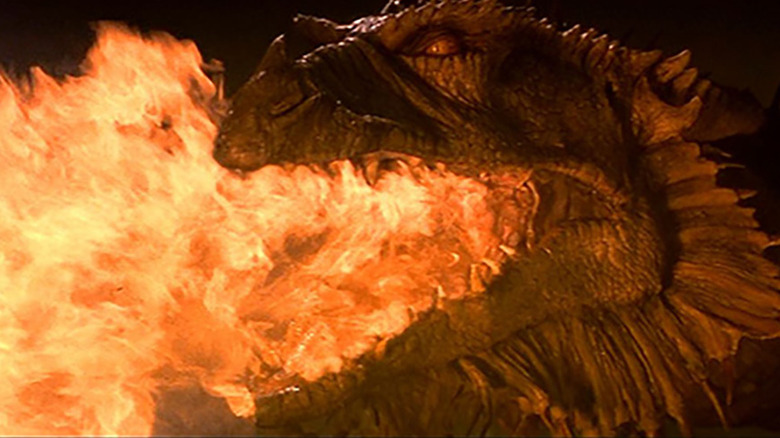 The majestic Vermithrax spouts fire