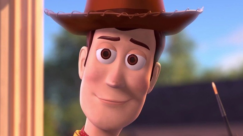 Woody smiling