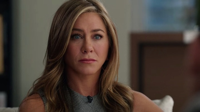Alex Levy (Jennifer Aniston) staring ahead on The Morning Show