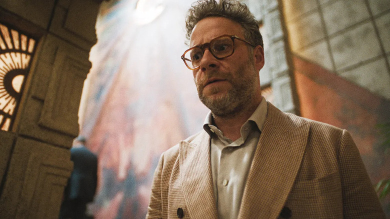 Matt Remick (Seth Rogen) in a production office on The Studio