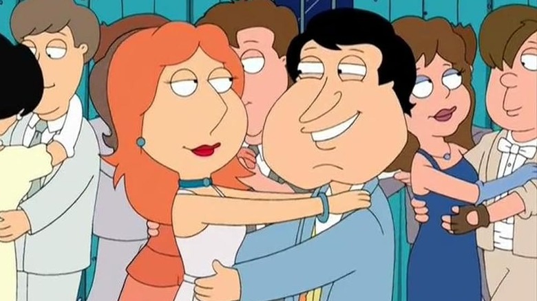 Lois dancing with Quagmire on Family Guy