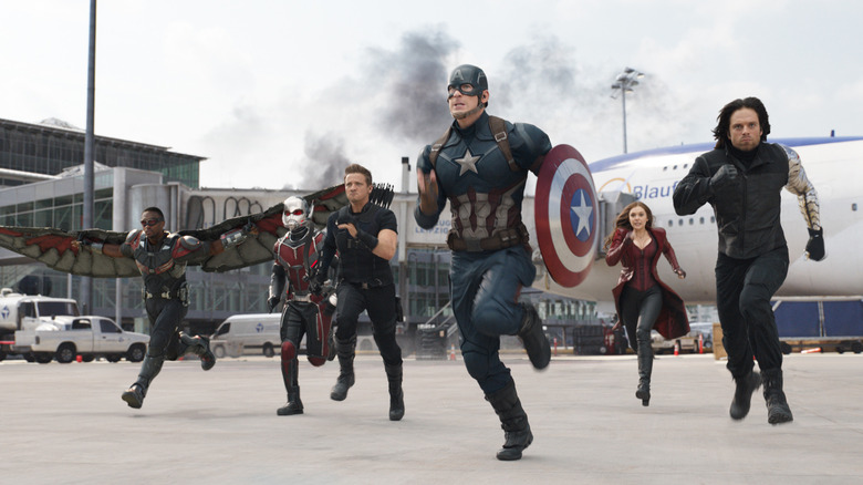 Captain America and allies