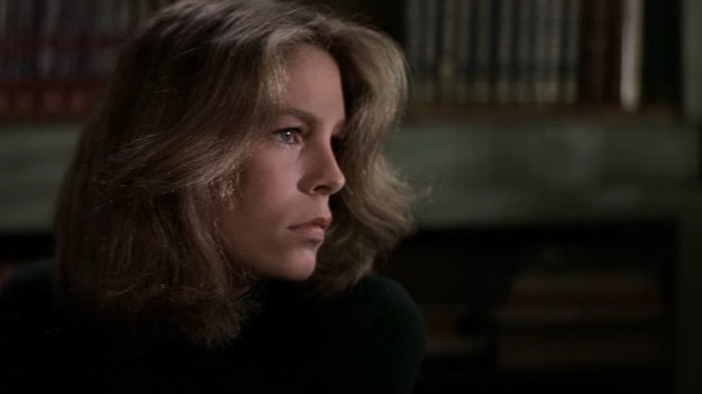 Jamie Lee Curtis looking pensive