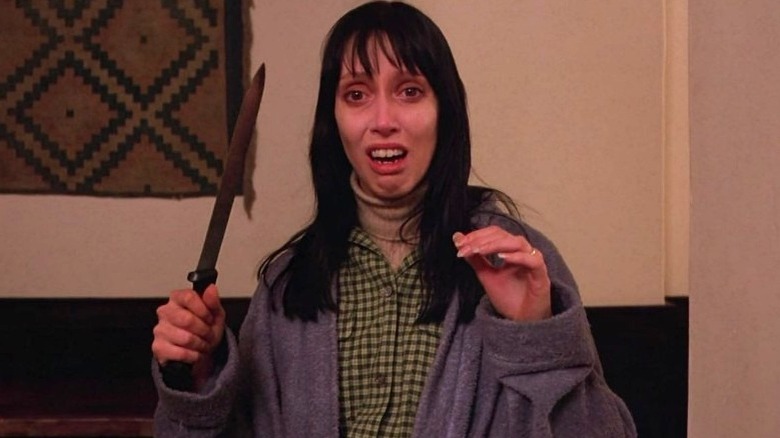 Shelley Duvall with knife