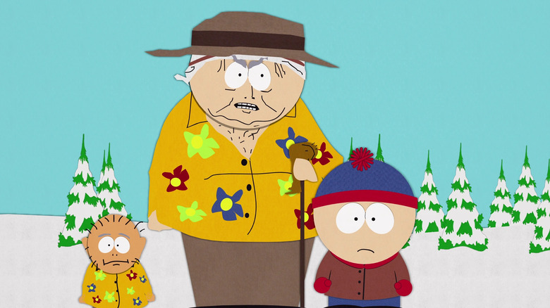 Stan and Dr. Mephesto survey their genetic handiwork, on South Park.