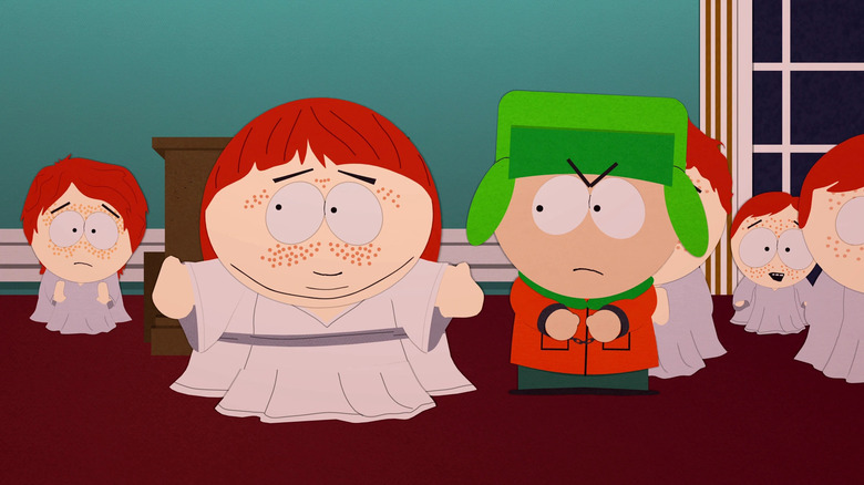 Kyle chastises Cartman and a group of gingers on South Park
