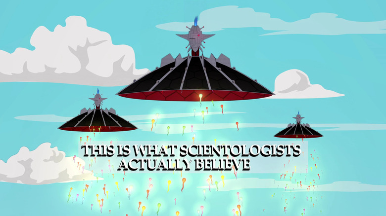 Xenu's warships, as described by a Scientologist, on South Park.