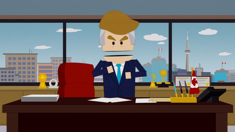 Canadian Trump going on an angry rant on South Park