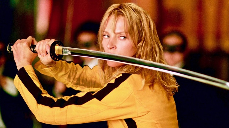 Uma Thurman with sword